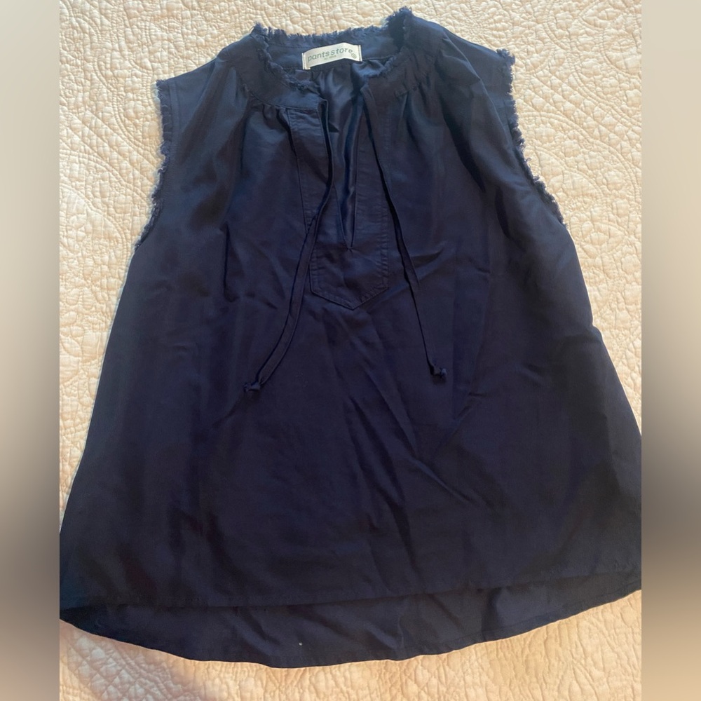 Navy top. Worn once